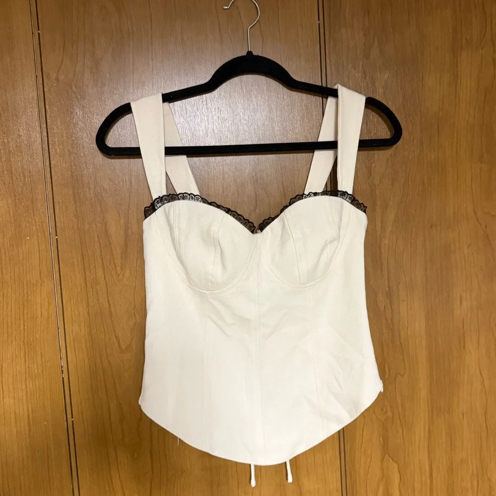 Reformation Alisa Seamed Bustier Top